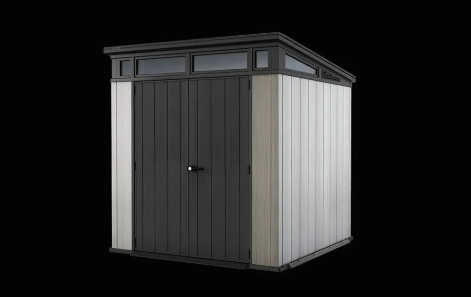 New Artisan 7x7 Outdoor Storage Shed - Grey Medium Sheds