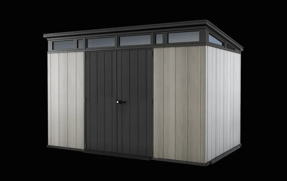 Online Artisan 11x7 Storage Shed - Grey Large Sheds