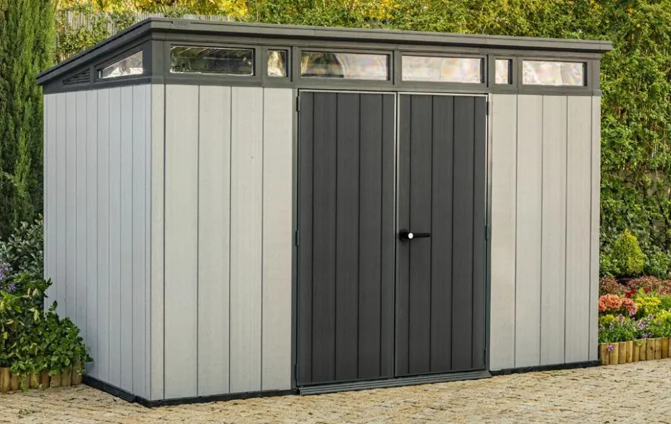 Online Artisan 11x7 Storage Shed - Grey Large Sheds