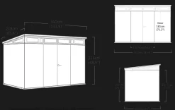 Online Artisan 11x7 Storage Shed - Grey Large Sheds