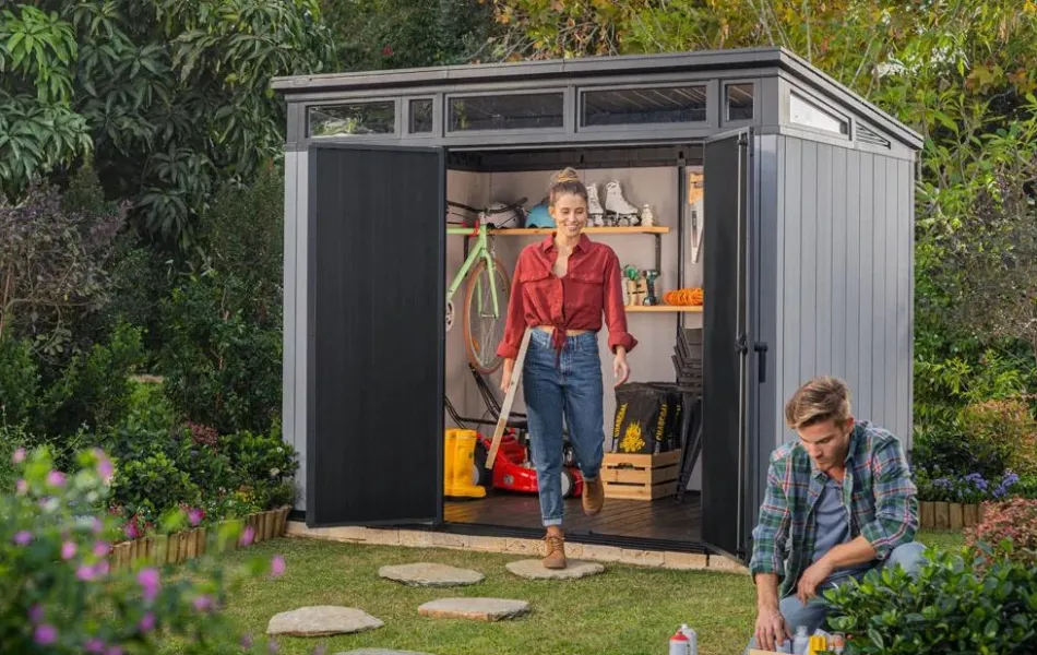 Artisan 9x7 Storage Shed - Grey Medium Sheds