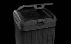 Discount Baltimore Outdoor Trash Can - Black Outdoor Trash Cans|Trash Can Storage Sheds