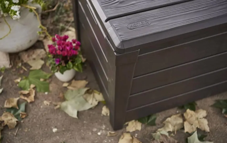 Discount Brightwood 120 Gallon Deck Box - Brown Large Deck Boxes