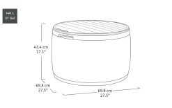 Online Circa 37 Gallon Deck Box - Graphite Small Deck Boxes|Outdoor Side Tables