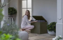New City Box 30 Gallon Deck Box - Taupe Small Deck Boxes