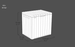 Best City Box 30 Gallon Deck Box - Graphite Small Deck Boxes