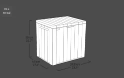 Best City Box 30 Gallon Deck Box - Graphite Small Deck Boxes