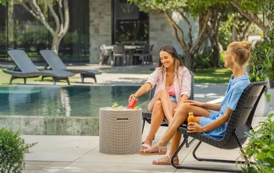 Best Cooler Side Table - Cappuccino Outdoor Side Tables|Cool Bars
