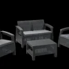 Best Corfu 4-Piece Patio Seating Set - Graphite Patio Furniture Sets