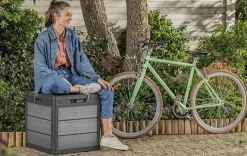 Hot Cortina 30 Gallon Deck Box - Graphite Small Deck Boxes
