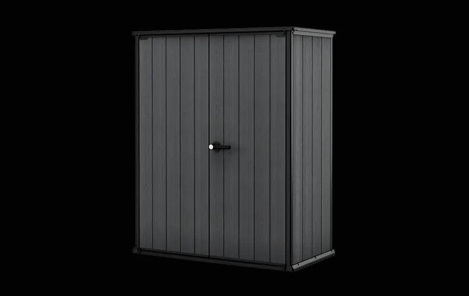 Discount Cortina Alto Storage Shed - Graphite Storage Cabinets & Shelving Units|Vertical Sheds