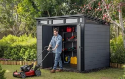 New Cortina 9x7 Storage Shed - Graphite Medium Sheds