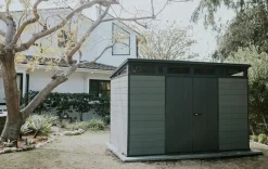 Online Cortina 11x7 Storage Shed - Green Large Sheds