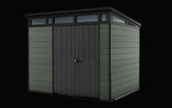 Outlet Cortina 9x7 Storage Shed - Green Medium Sheds