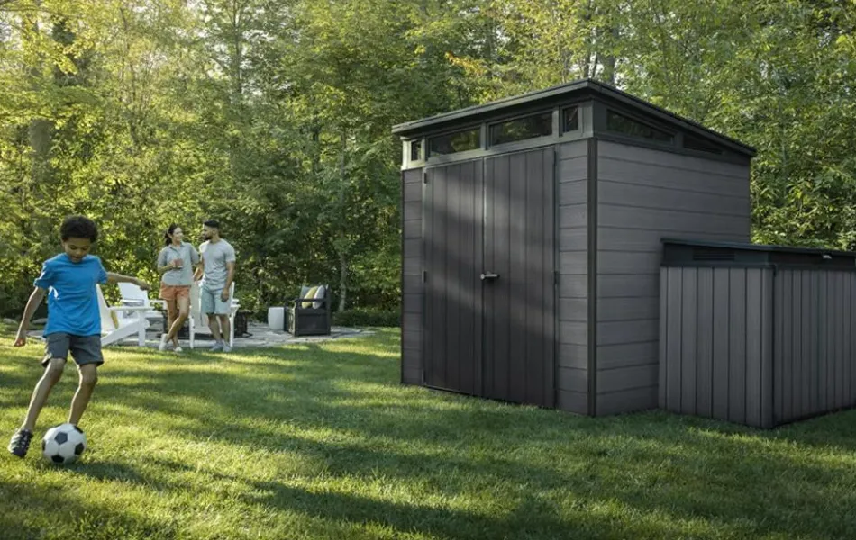 New Cortina 7x7 Storage Shed - Graphite Medium Sheds
