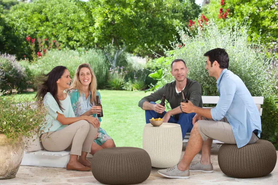Online Cozy 3-Piece Patio Seating Set - Brown Patio Furniture Sets