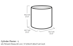 Hot Cylinder Planter Set of 3 - Black Planters