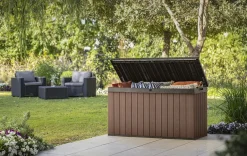 Hot Darwin 150 Gallon Deck Box - Brown Large Deck Boxes