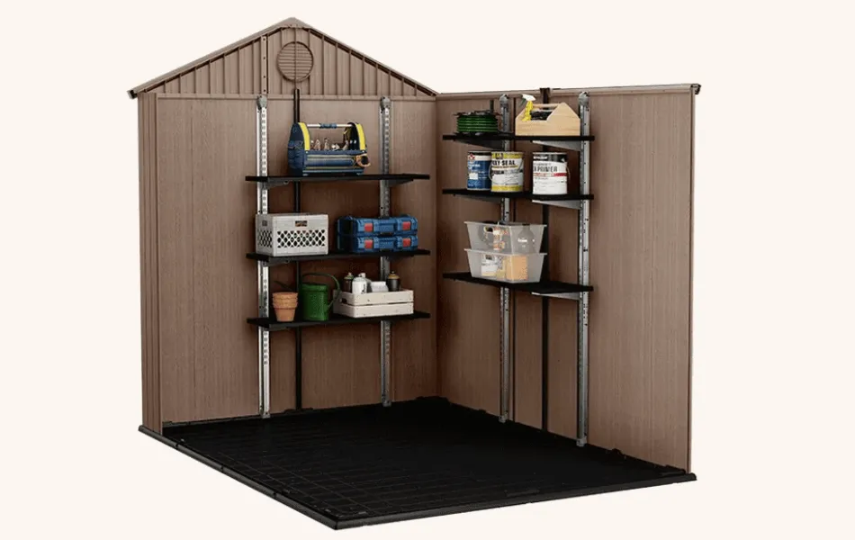 New Darwin 6x8 Storage Shed - Brown Medium Sheds