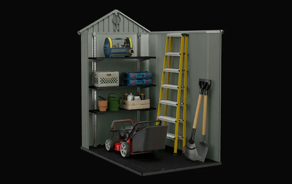 Best Darwin 4x6 Storage Shed - Graphite Small Sheds