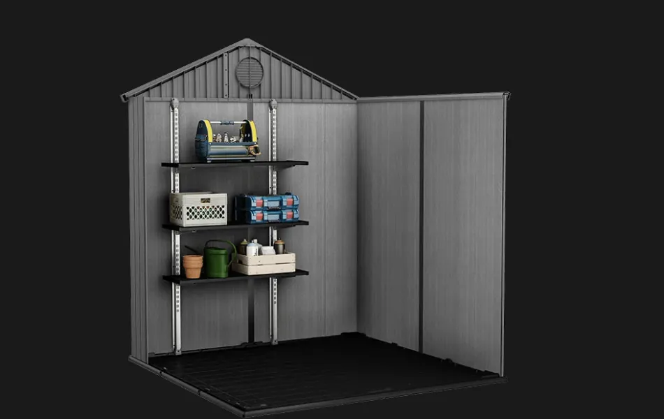 Clearance Darwin 6x6 Storage Shed - Graphite Medium Sheds