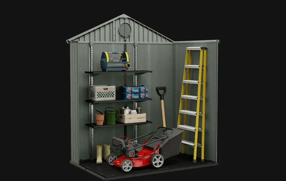 Sale Darwin 6x4 Storage Shed - Graphite Small Sheds
