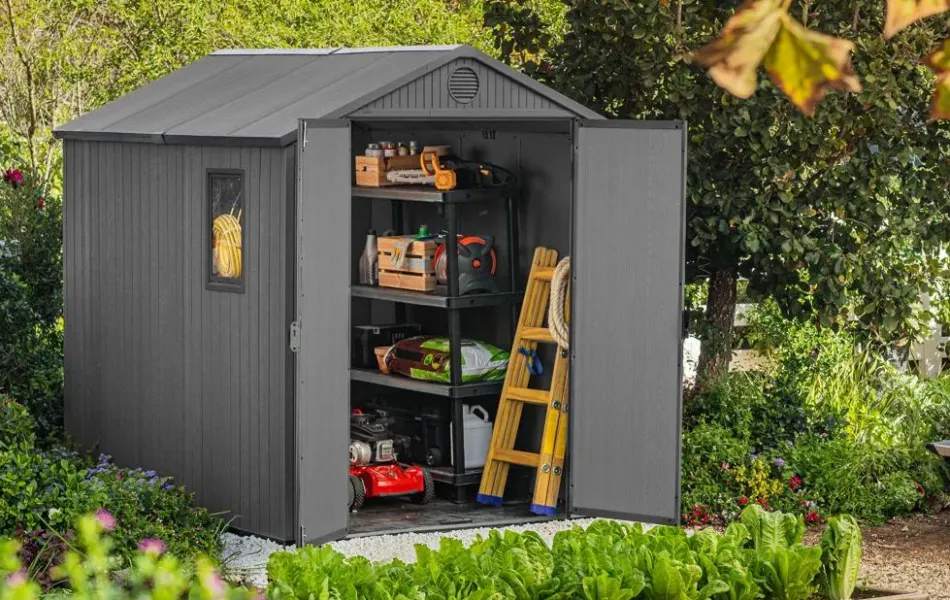Discount Darwin 6x8 Storage Shed - Graphite Medium Sheds