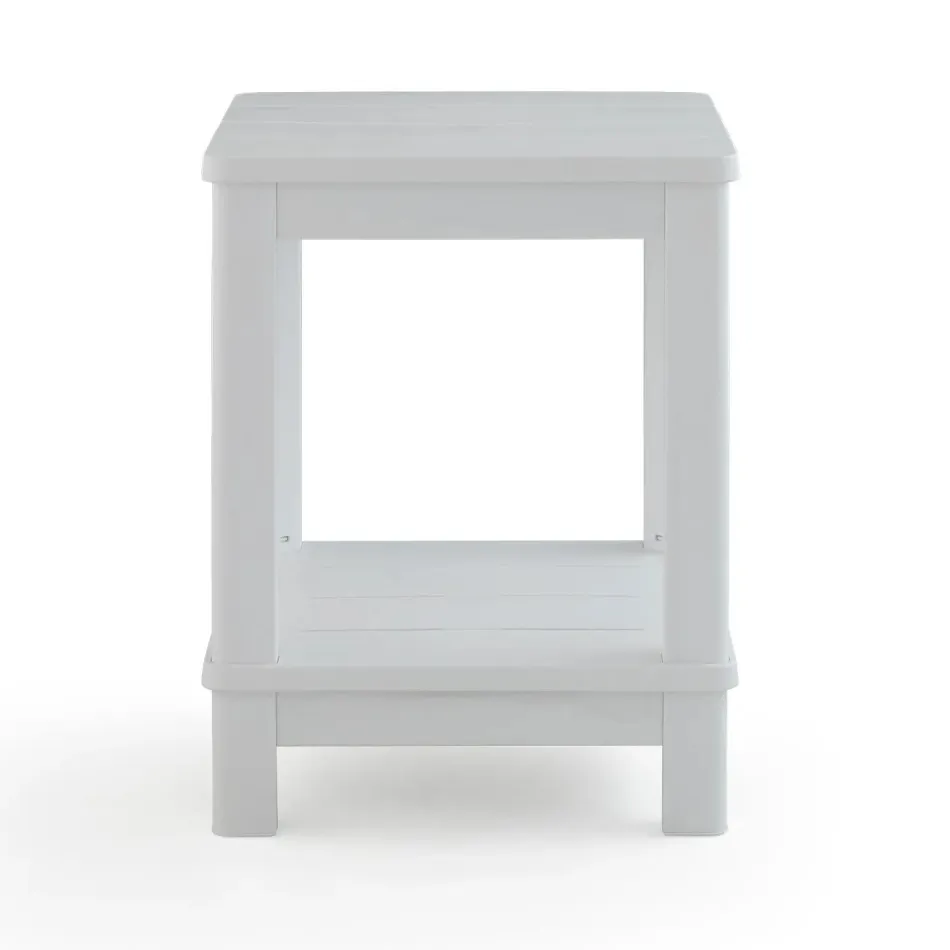 Discount Deluxe Adirondack Side Table - White Outdoor Side Tables