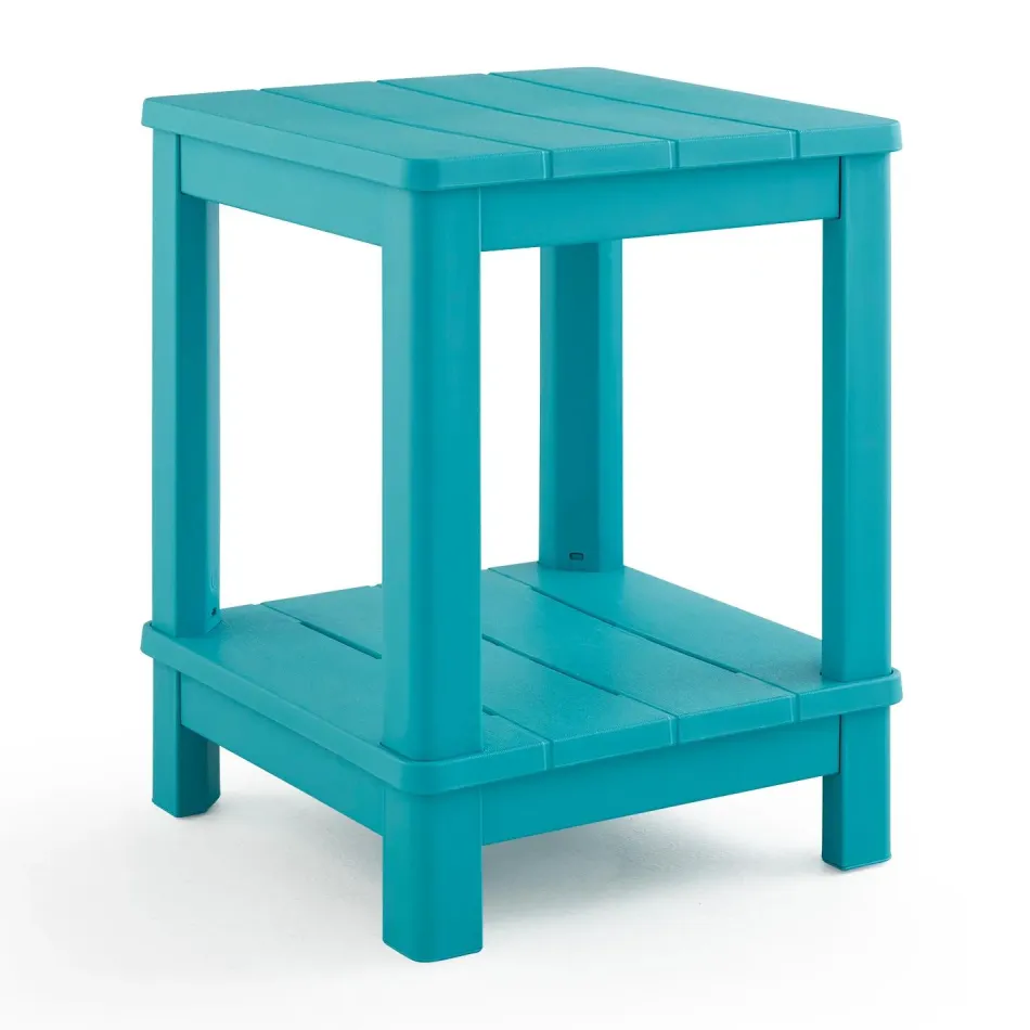 Outlet Deluxe Adirondack Side Table - Teal Outdoor Side Tables