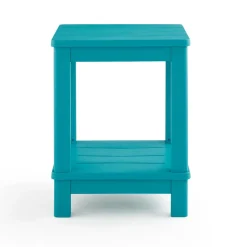 Outlet Deluxe Adirondack Side Table - Teal Outdoor Side Tables
