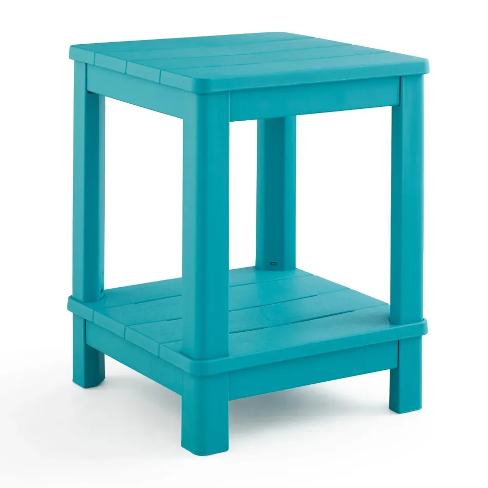 Outlet Deluxe Adirondack Side Table - Teal Outdoor Side Tables
