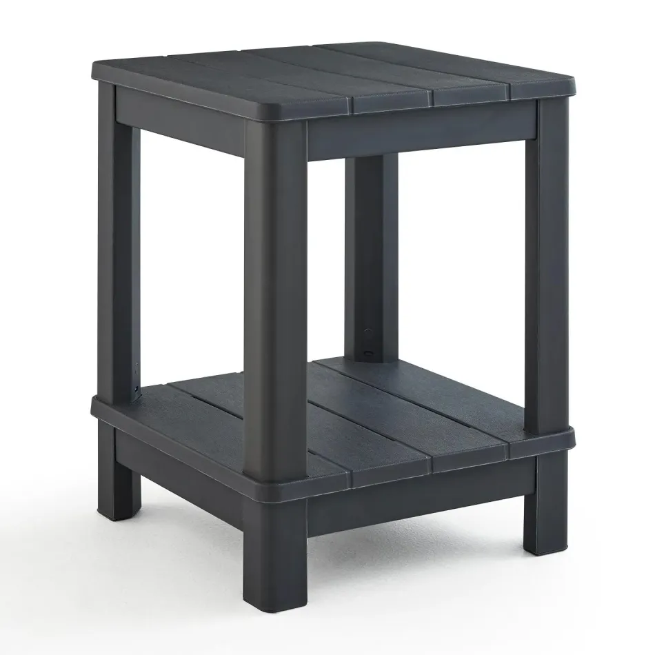 Best Deluxe Adirondack Side Table - Graphite Outdoor Side Tables