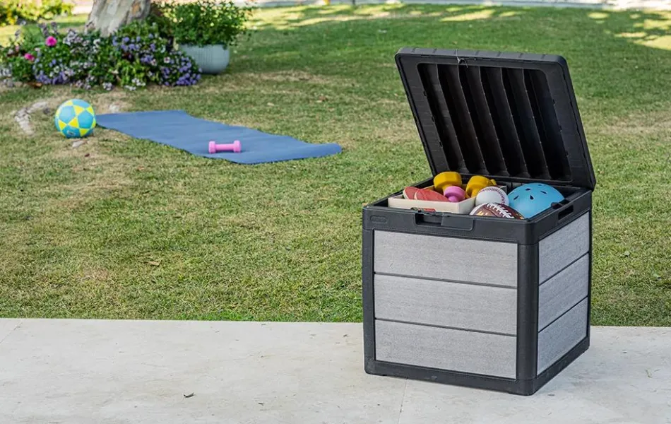 Clearance Denali 30 Gallon Deck Box - Grey Small Deck Boxes