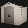 Factor 8x8 Storage Shed - Brown Medium Sheds