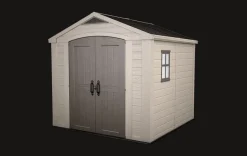 Factor 8x8 Storage Shed - Brown Medium Sheds