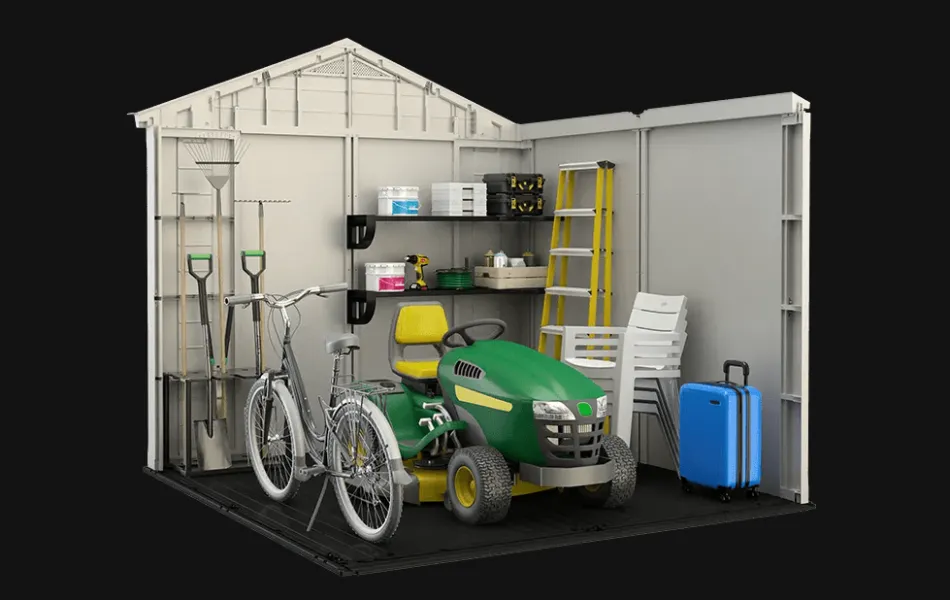 Factor 8x8 Storage Shed - Brown Medium Sheds