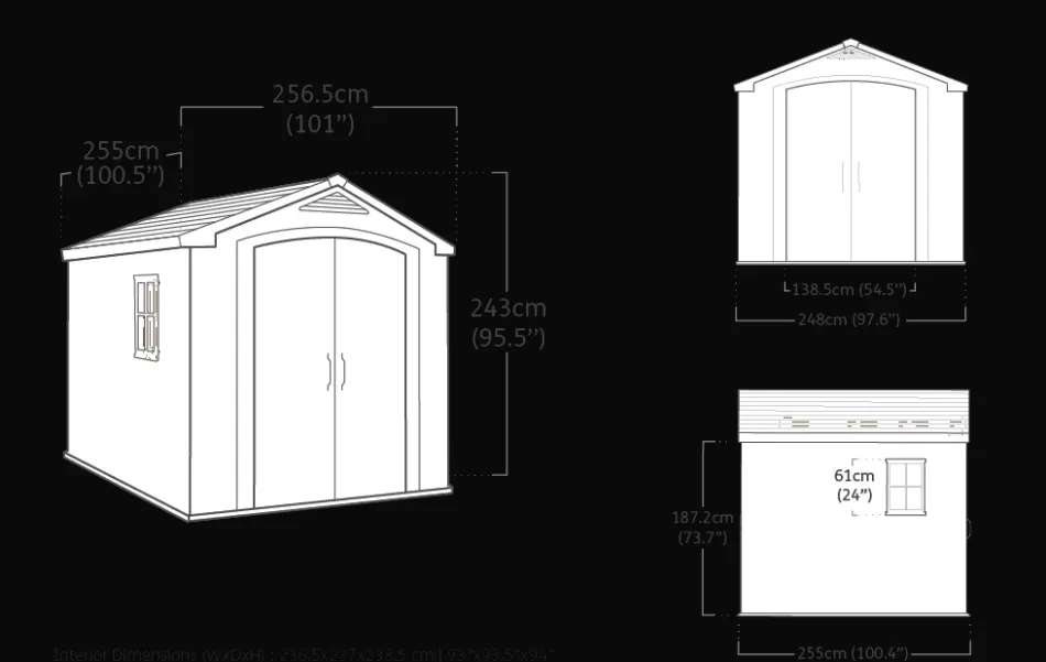Factor 8x8 Storage Shed - Brown Medium Sheds