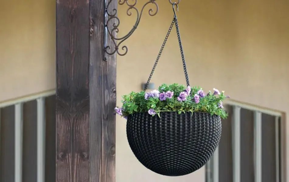 Clearance Hanging Planter Set of 2 - Graphite Planters