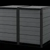 Hide Away Trash Can Storage Shed - Graphite Trash Can Storage Sheds|Horizontal Sheds