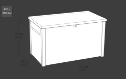 Discount Java 230 Gallon Deck Box - Graphite Large Deck Boxes