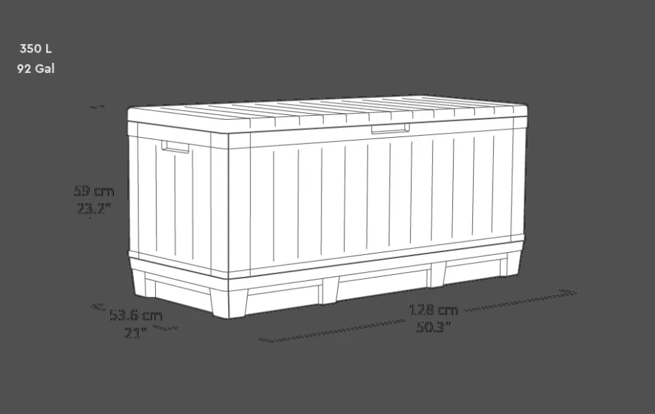 Outlet Kentwood 92 Gallon Deck Box - Brown Small Deck Boxes