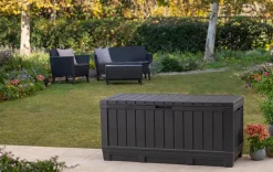 New Kentwood 92 Gallon Deck Box - Graphite Small Deck Boxes