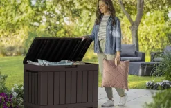 Hot Kentwood 50 Gallon Deck Box - Brown Small Deck Boxes