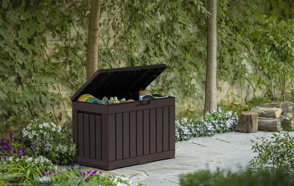 Hot Kentwood 50 Gallon Deck Box - Brown Small Deck Boxes