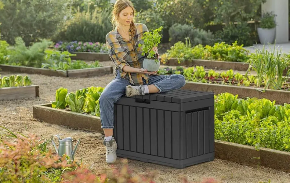 Outlet Kentwood 50 Gallon Deck Box - Graphite Small Deck Boxes