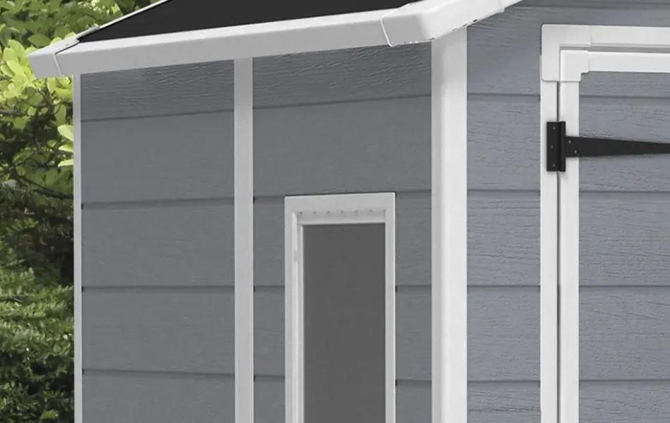 New Manor 6x8 Storage Shed - Grey Medium Sheds