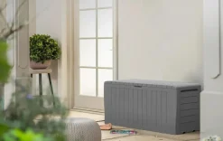 Online Marvel 71 Gallon Deck Box - Grey Small Deck Boxes