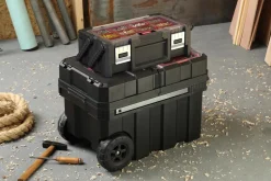 Discount Masterloader Rolling Tool Box with Cantilever Organizer - Black Tool Storage