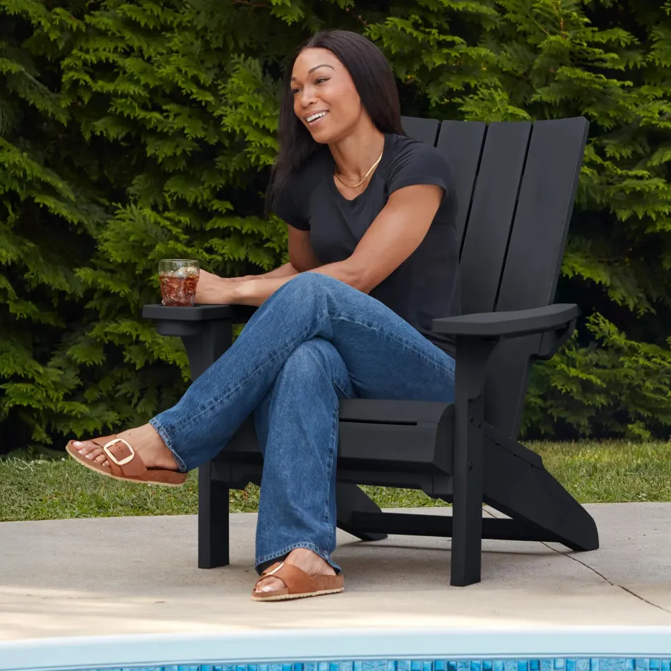 Discount Modern Adirondack Chair - Graphite Adirondack Chairs