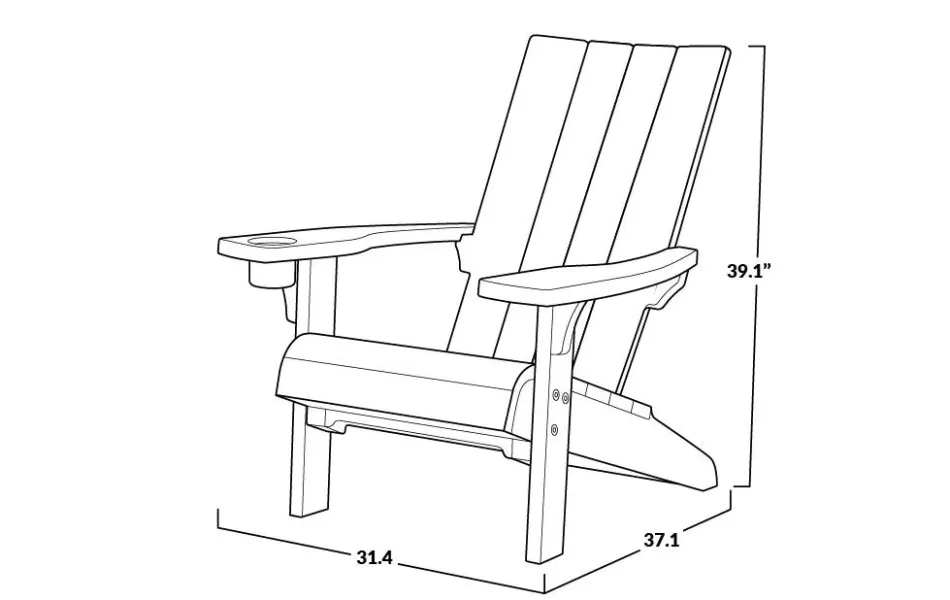 Modern Adirondack Chair - Black Adirondack Chairs